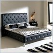 Nelly Upholstered Platform Bed 4 Piece Bedroom Set in Black