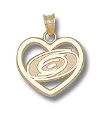 Carolina Hurricanes Logo Heart 14K Charm/Pendant