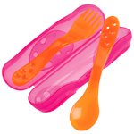 Sassy: Travel Case with Fork & Spoon - Asst Colors
