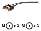 Impact Acoustics - Video / audio cable - composite video / audio - 26 AWG - RCA (M) - RCA (M) - 30 ft - double shielded coaxial - black