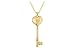 14K Yellow Gold Heart Key Locket Pendant - Made in USA by FineJewelryVault