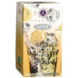 Stash Tea Powdered Green Iced Teas C Lemon Ginger 12 tea bags (Pack of 8)