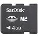 Genuine Sandisk 4gb Memory Stick Micro M2 card in retail packaging