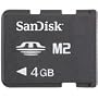 Genuine Sandisk 4gb Memory Stick Micro M2 card in retail packaging