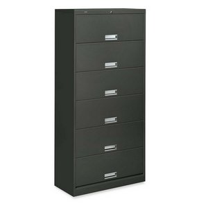 Charcoal HON 626CL 600 Series 6 Shelf Vertical Metal Filing Cabinet with Receding Doors