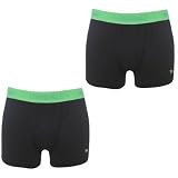 Lonsdale 2 Pack Trunk Mens Black/Fl Green XXX Large