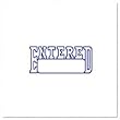 Xstamper Ecostamp "Entered" Title Stamp, 2 x 0.5 Inches, Blue (4409)
