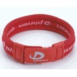 Phiten Titanium Bracelet : Color-Red, Size-Medium(7