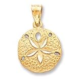 14k Sanddollar Charm