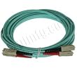 10Gb Aqua Fiber Optic Cable, SC to SC, Multimode Duplex (50/125) - 10 Meter