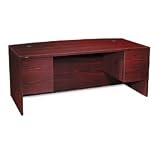 10500 Series Bow Front Double Pedestal Desk, 72W X 36D X 29-1/2H, Mahogany (HON10595NN)