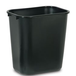 Rubbermaid 2956 Plastic Wastebasket, Rectangular, 7 gal (each)