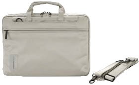 New Tucano Work Out Designer Two-Tone Nylon Sleeve W/ Cable Pouch Ice Silver 15.4in MacBook Pro
