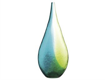 Large Green-Aqua Teardrop Vase