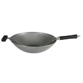 Swift 14inch Heavy Gauge Carbon Steel Wok phenolic handle (34c