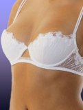 Lightly-padded demi cup underwire bra
