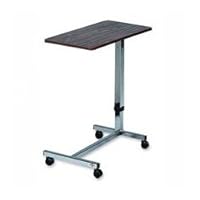 Overbed Table,Four 1-1/2 Casters,30x15x28-45,Walnut