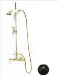 World Imports 403845 Two Handles Tub Filler with Handshower and Hot - Cold Porcelain Lever Handles - Oil Rubbed Bronze