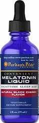 Melatonin Liquid Natural Black Cherry Made in USA by Puritan Pride