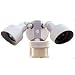 Heath Zenith SL-5597-WH 200-Watt Quartz Halogen Motion-Sensing Twin Security Light, White