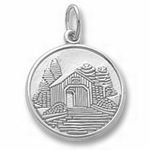 Covered Bridge Charm - 10k Yellow Gold