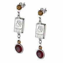 Logoart Phoenix Suns Crystal Earrings