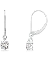 0.51 ct Leverback Round Diamond Earrings
