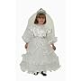 Pretend White Fancy Bride Dress Child Costume Dress-Up Set Size 12-14