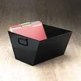 Office Products : Buddy Products 0714-4 Recycled Steel Filing/Posting Tub, Letter Size, Black
