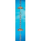 Rain Chain - Umbrella Charm Chain-Polished Copper (Polished Copper) (72H x 6W x 1D)