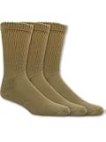 Dr. Scholl's Diabetes & Circulatory Crew Socks Khaki LRG - 3 Pairs