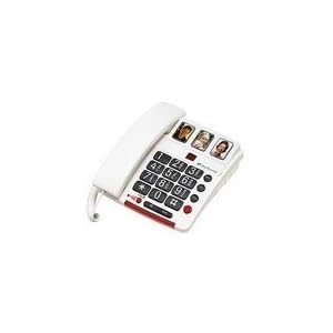 Photo50 Amplified Photo Phone with Digital Messaging (White) (2.5H x 6.75W x 7D)