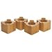 Wood Bed Lifters (Honey Oak) (4.5"D x 4.5"W x 4"H)