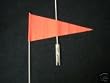Bicycle Safety Flag Orange Pennet with Axel Bracket Mount