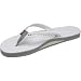 Womens Rainbow Sandals Single Layer Narrow Strap White Crystal White Large (7.5-8.5)