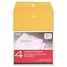 Mead 76012 Clasp Envelope, 9 x 12, 24lb, Kraft, 4/Pack