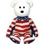 TY Beanie Babies Liberty Bear (White Face)