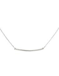 Dogeared Large Balance Square Bar 18" Sterling silver Necklace