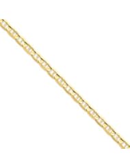 14k Gold 5.25mm Concave Anchor Chain 8 Inches