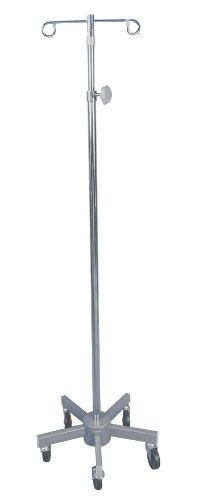 Deluxe Heavyweight I. V. Pole, 5-Leg, Infusion Pump Style