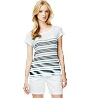 Autograph Pure Linen Striped T-Shirt