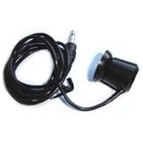 Black Telephone Pickup Coil With A Sensitive Microphone Mounted To A Suction and Connected To A Lead Terminated With A 3.5mm Mono Jack Plug