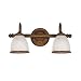 Nuvo Lighting 60/032 Old Gold Tet-A-Tet Traditional / Classic Two Light Reversible Li...