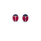 Boucles doreilles Enfant Coccinelle Argent Massif