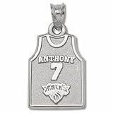 Carmelo Anthony New York Knicks #7 5/8" Jersey Pendant - Sterling Silver Jewelry