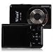 High Quality V-100 15.0MP 2.7 Inch Color LED Display 4X Digital Zoom 5X Optical Zoom Camera with Anti-Shake Smile Capture Face Detection - Black