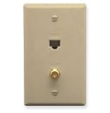 ICC ICRDS0F5 - Faceplate - RJ-45, F connector - ivory - 2 ports