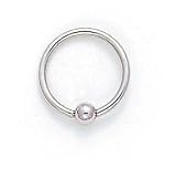 14KW Belly Ring 10MM Hoop 16G ES-1339