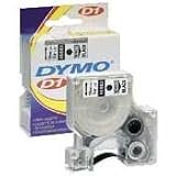 DYMO Black Tape w White Printing, 1/2 X 23', D1 Style Cartridge