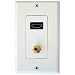 Petra PET0493 Single HDMI/F Coaxial Connector Wall Plate (White)